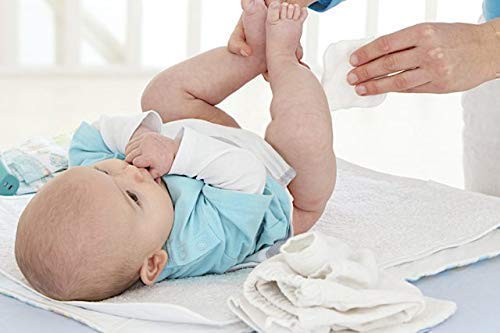 Organic Cotton Baby Dry Pads 360 Count - Soft & Chemical Free
