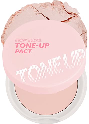 I'M MEME Compact - Tone-up Pact | Korean Pressed Powder for Pink Blur Effect, with Calamine, Mattify Skin, Setting Powder for Makeup, Gift, 0.35 Oz