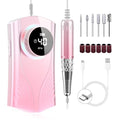 Pink Cordless Electric Nail Drill Machine for Manicure & Salon Use