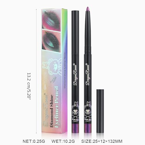 Cherjoury Liquid Eyeshadow E - Multi Dimensional Glitter & Multichrome Waterproof Eye Makeup Pen
