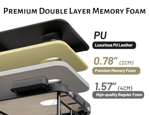 Professional 3-Fold Massage Table 1100LBS Memory Foam Black