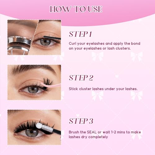 100D Manga Eyelash Extension Kit - D-Curl 8-16mm Clusters