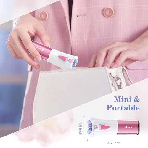 Mini Epilator, Facial Hair Remover for Women, Full Body Smooth Glide Epilator, Portable Electric Lady Shaver for Face, Armpits, Arms, Bikini, and Legs, with 9-Tweezers with LED for Precision