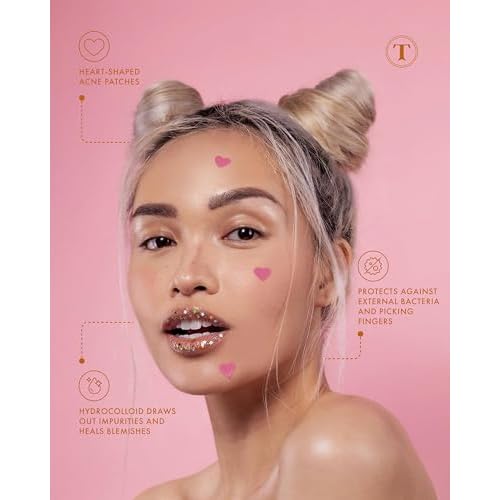 Truly Beauty Heart Your Imperfections Blemish Patches | Cute Heart-Shaped Hydrocolloid Acne Stickers | Strong Hold & Fast Results | 36 Count