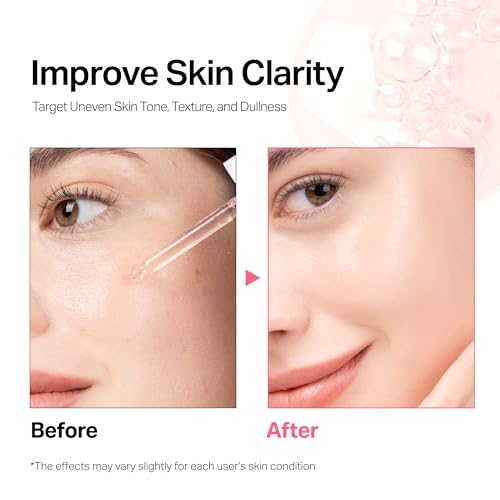 Camellia Clear Daily Exfoliating Serum ? Niacinamide + AHA & PHA, Gentle Chemical Exfoliant Face Serum for Skin Texture & Tone, Hydrating Korean Pore Minimizer for Face