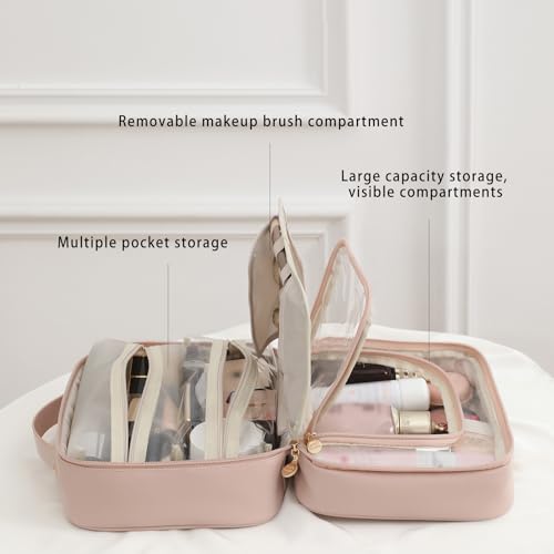 RIGHT AWAY Travel Toiletry Bag for Women - Waterproof Makeup Organizer
