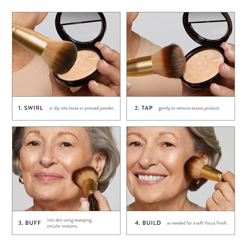 LAURA GELLER Full Face Powder Brush - Vegan, Cruelty-Free Makeup Tool