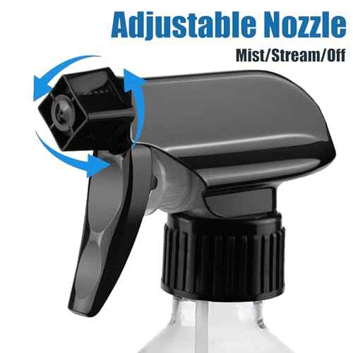 Plastic Spray Bottles for plant - 10oz/300ml - Mist Stream - No Clog No Leak, Easy to Grip with Adjustable Nozzle for Hair, Cooking, Cleaning - BPA Free