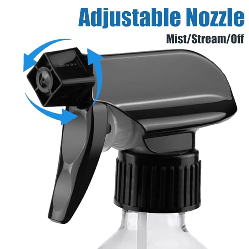 10oz Plastic Spray Bottles with Adjustable Nozzle - Mist & Stream