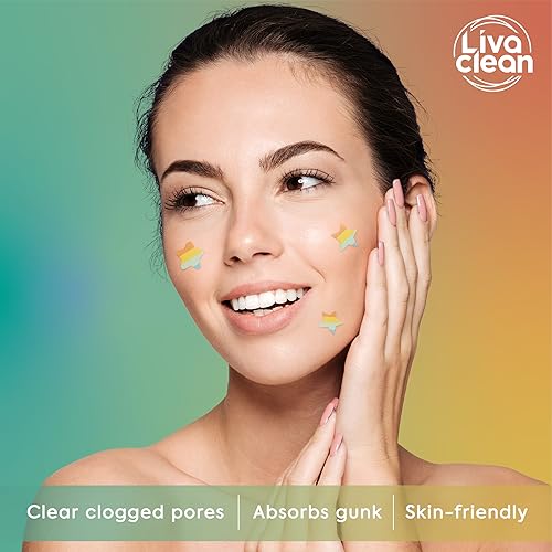 LivaClean 240 CT Rainbow Superstar Acne Patches w/Salicylic Acid & Tea Tree, Rainbow Star Patch Star Pimple Patch Pimple Patches for Face Pimple Patches Acne Patches Cute Zit Patches for Face Star