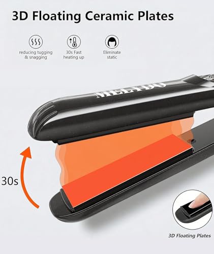 Mini Flat Iron Ceramic Tourmaline Hair Straightener Travel