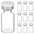 10 Pack 2ml Glass Sample Vials with Self-Healing Caps