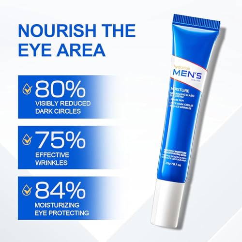 Retinol Eye Cream, Hydrating & Firming Under Eye Cream for Men, Wrinkles & Puffiness, Reduces Dark Circles, Nourishing Elastic Formula, 20g / 0.7 fl.oz