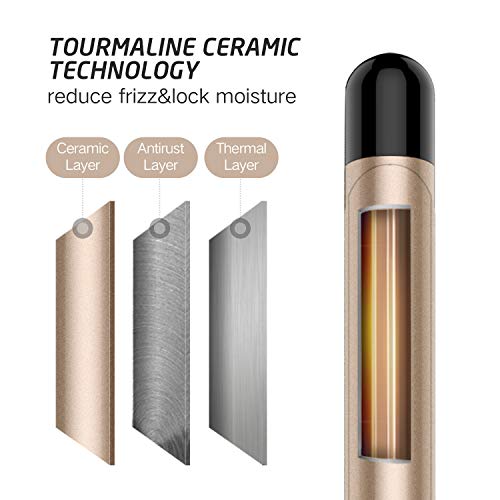3/4 Inch Curling Iron - Ceramic Tourmaline Wand, Fast Heat