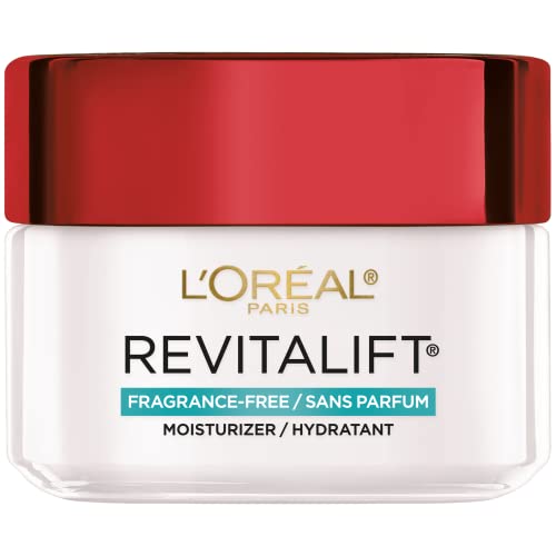 L¡¯Oreal Paris Revitalift Anti Aging Face and Neck Cream, Smoothing and Firming Moisturizer for 24HR Hydration, Fragrance Free, 1.7 Oz