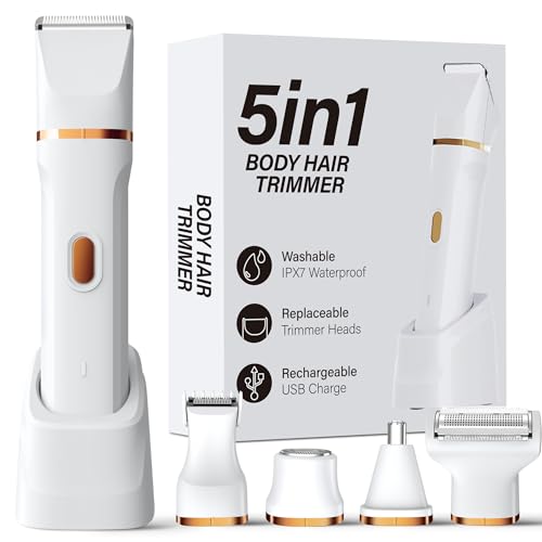 5-in-1 Electric Bikini Trimmer for Women - Waterproof, USB-C Rechargeable