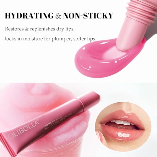 Tinted Lip Serum with Vitamins, Glossy Hydrating Lip Balm