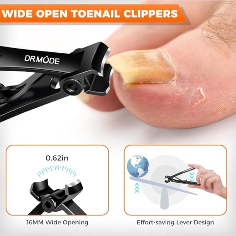 DRMODE Long Handled Toenail Clippers for Thick Nails - Heavy Duty