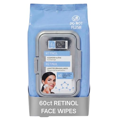 Retinol Makeup Remover Wipes for Sensitive Skin - 60 Count