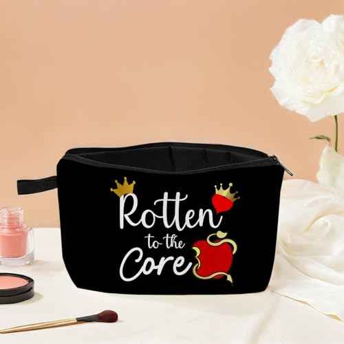 Descendants Makeup Cosmetic Bag Descendants Fans Gift Rotten to the Core Zipper Pouch Descendants Fans Gift Rotten To The Core Storage Toiletry Bag Evil Queen Fans Villain Lover Gift