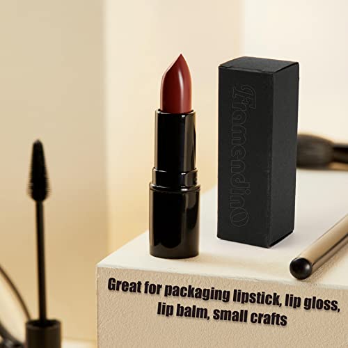 50 Pack Black Kraft Lipstick Boxes for Lip Balm & Gifts