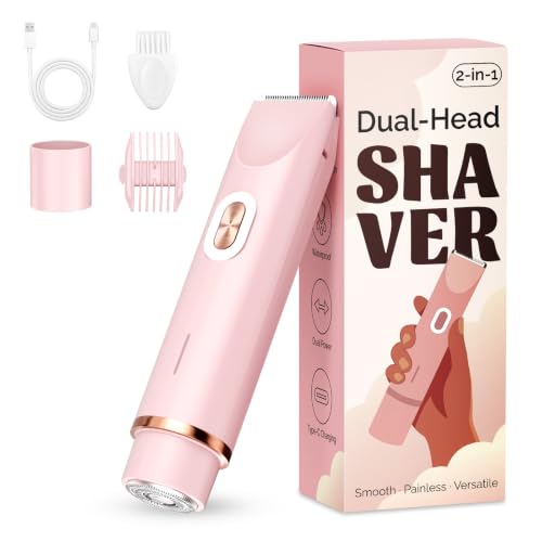 2-in-1 Electric Shaver for Women - Dual-Head Bikini Trimmer