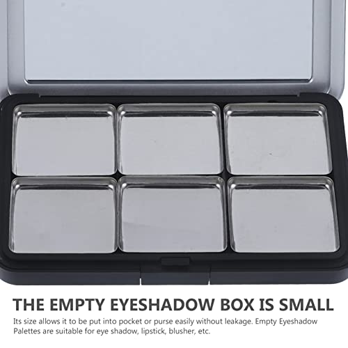 Minkissy Empty Eyeshadow Palette Magnetic Makeup Palette with Mirror Refillable Eyeshadow Palette Empty Lipstick Pallet Empty Eyeshadow Pans for Eyeshadow Lipstick Blush Powder, 2PCS