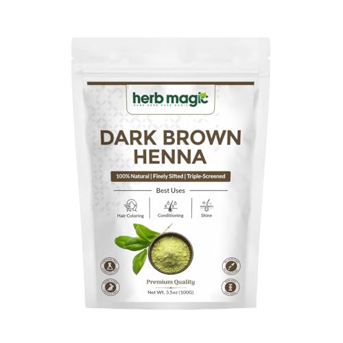 Herb Magic Dark Brown Henna Powder 3.5 oz