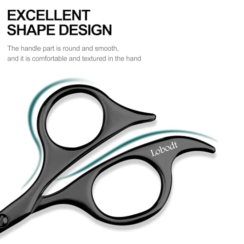 Lobodt Nose Hair Scissors - Round Tip Safety Trimmer