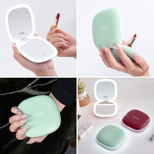 Mocado Compact Mirror 4 Inch 1x/10x Magnifying with LED Light
