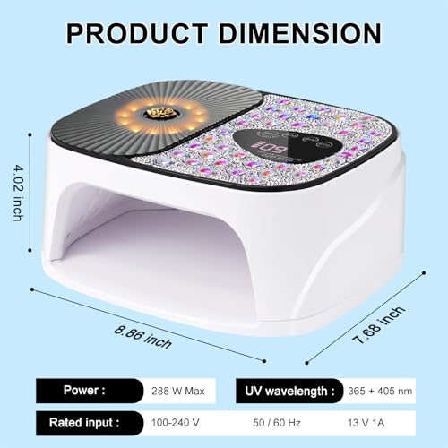 LimeGirl UV LED Nail Lamp Kit - Cordless Rechargeable Gel Polish Dryer