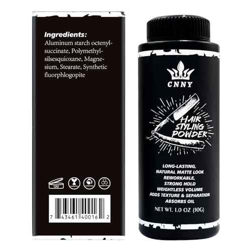 CNNY Hair Styling Powder for Men - 1oz/30g Fluffy Volumizing and Texturizing Powder for Natural Thickness and Look