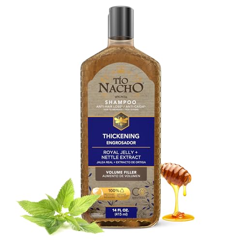 Tio Nacho Thickening Shampoo for Thinning Hair for Women & Men with Royal Jelly & Nettle Extract ? Volumizing Hair Loss Shampoo for Fine Hair, Paraben Free, 14 fl oz