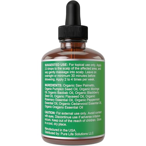 Saw Palmetto Hair Growth Serum with Rosemary & Peppermint - 2oz