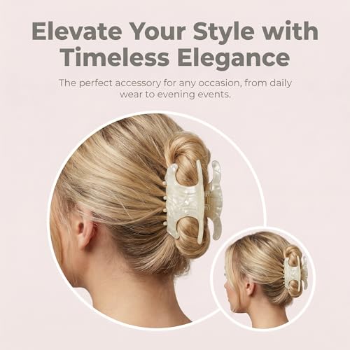 Medium Acetate Butterfly Hair Claw Clips - 5 Pack with Secure Hold