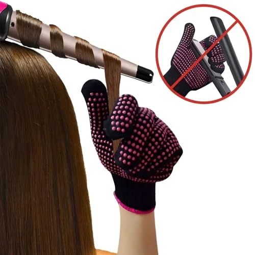 Heat Resistant Styling Gloves with Silicone Grip