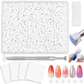 500-Piece Nail Sponges Kit for Ombre & Gradient Nail Art with Picker & Storage Box