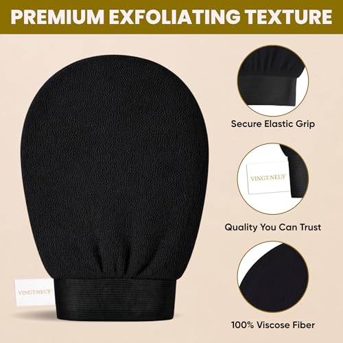 Premium Viscose Exfoliating Gloves for Shower - Deep Body Scrubber