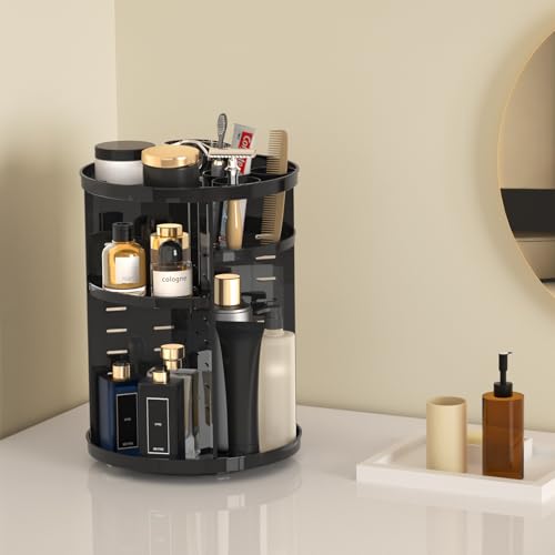 Jiavarry 8-Layer Rotating Makeup Organizer with Brush Holder