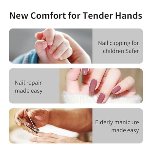 Electric Nail Clipper with LED Light & 2-Speed, Rechargeable