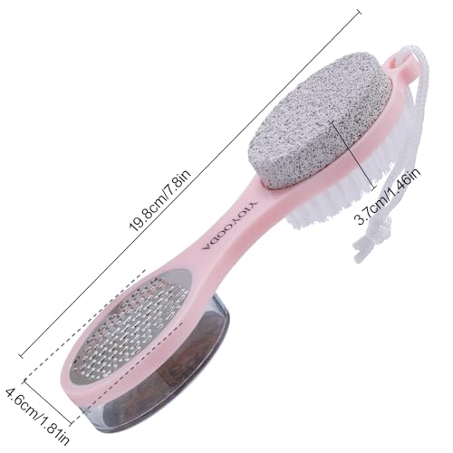 5-in-1 Foot Scrubber Brush & Pumice Stone Callus Remover Pedicure Tool