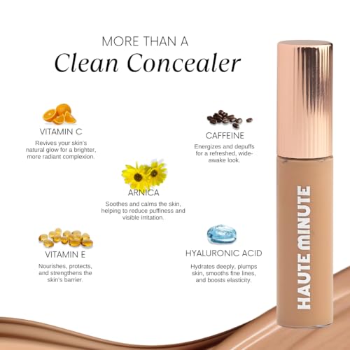 Mini Skin Caring Concealer, Cover Dark Circles Medium to Full Coverage - Hydrating & Long-Lasting Liquid Concealer, Vitamin E & C, Arnica, Hyaluronic Acid, Caffeine - Neutral Fair