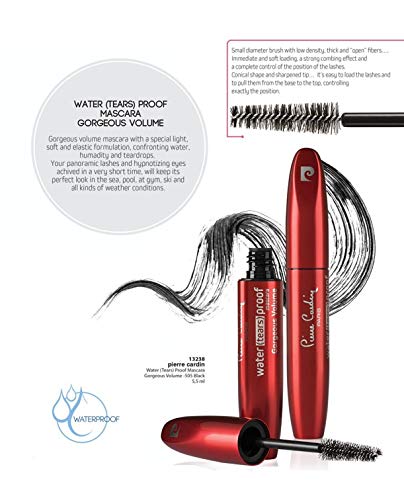 Pierre Cardin Waterproof Mascara, 5.5ml Volume & Length
