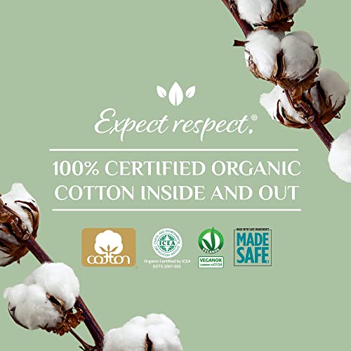 Organyc 100% Organic Cotton Incontinence Pads - Maximum Flow, 16 Count