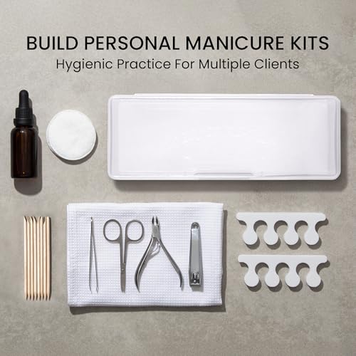 Beauticom Nail Art Storage Box Set, 4 Pieces Large Frosted