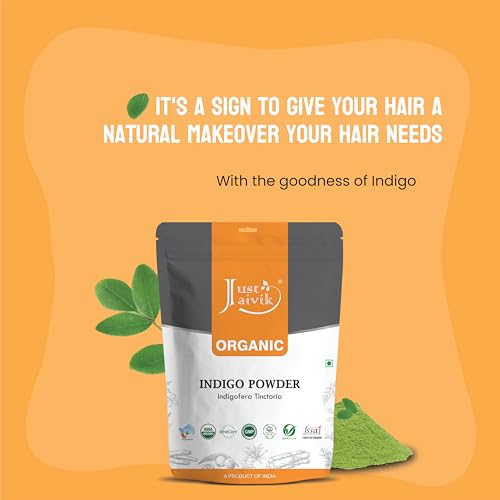 Just Jaivik 100% Organic Indigo Powder for Hair Dye - 227g