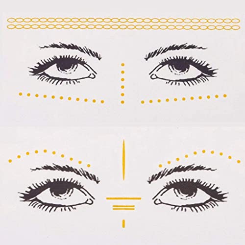 Face Glitter Tattoo Stickers - 3PC Rave Festival Jewelry Set