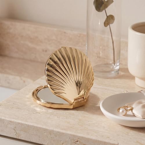 Novabright Sea Shell Compact Mirror 2.7" 1x/2x Magnification