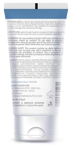 Dulac Diosmin Gel Cream for Legs - Cooling & Refreshing Care - 5.07 fl oz