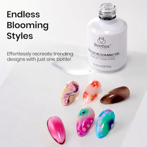 Beetles Blooming Gel Nail Polish 15ml - Clear Blooming Gel for Marble Nail Art - C-Clear-1